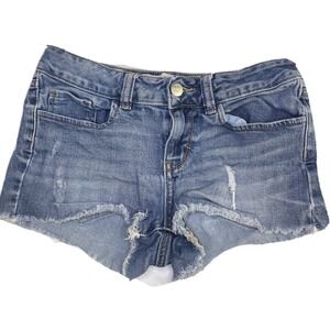 Victorias‎ Secret PINK Denim Shorts Cut Offs Distressed Blue Stretch Women Sz 2